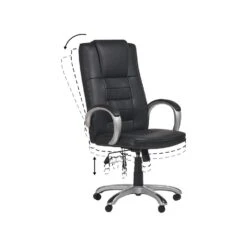 Beliani Bureaustoel GRANDEUR - Zwart Kunstleer 7 Beliani Bureaustoel GRANDEUR - Zwart Kunstleer -Woninginrichting Winkel 04a7668271b944538d6e6b5cda363d85