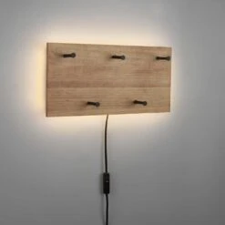 Trio Leuchten Kapstok Romy LED - 40 X 20 Cm - 5 Haken - Hout -Woninginrichting Winkel 1000005898 0102