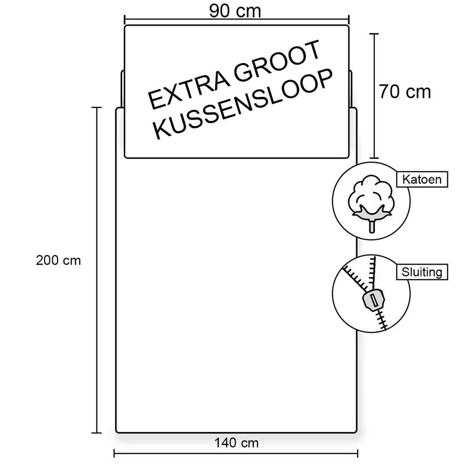Spirit Dekbedovertrek Lucky - Eenpersoons - 140 X 200 Cm - Katoen 2 Spirit Dekbedovertrek Lucky - Eenpersoons - 140 X 200 Cm - Katoen - Afbeelding 2