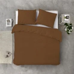 Byrklund - Dekbedovertrek Sleep Softly - 240x220 Cm - Cognac -Woninginrichting Winkel 1000012865 0102