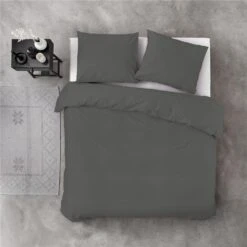 Byrklund - Dekbedovertrek Sleep Softly - 240x220 Cm - Off Black -Woninginrichting Winkel 1000012929 0102