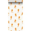 ESTAhome Behang - Voetbalspelers - Oranje En Wit - 53 Cm X 10,05 M - 115871