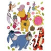 Disney Muursticker - Winnie De Poeh - Geel, Blauw, Oranje En Roze - 65 X 85 Cm