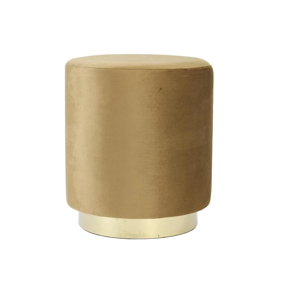 Poef Nadien - Velvet Karamel - Ø40cm 1 Poef Nadien - Velvet Karamel - Ø40cm