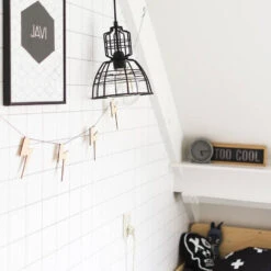 Anne Light & Home Draadlamp Mark - 1 Lichts - 22x185 Cm - Zwart -Woninginrichting Winkel 1000022939 0102