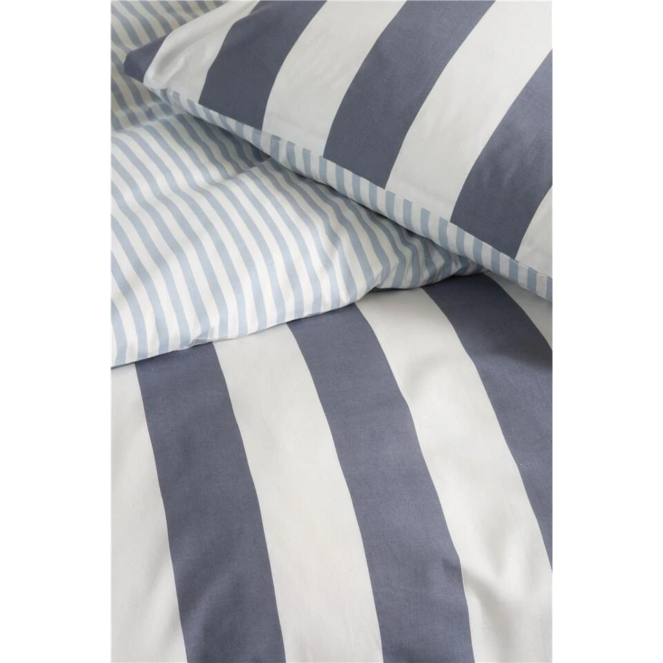 Walra - Dekbedovertrek Classic Stripe - 140x220 Cm - Blauw 3 Walra - Dekbedovertrek Classic Stripe - 140x220 Cm - Blauw - Afbeelding 3