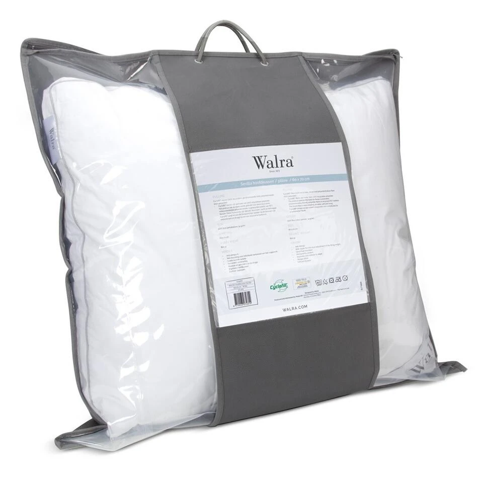 Walra - Hoofdkussen Sevilla - 60x70 Cm - Wit 3 Walra - Hoofdkussen Sevilla - 60x70 Cm - Wit - Afbeelding 3