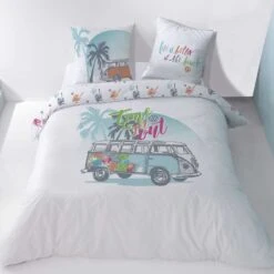 Volkswagen Dekbedovertrek Paradise - Eenpersoons - 140 X 200 Cm - Polycotton -Woninginrichting Winkel 1000025581 0102