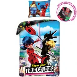 Miraculous Dekbedovertrek True Colors - Eenpersoons - 140 X 200 Cm - Katoen -Woninginrichting Winkel 1000025596 0103