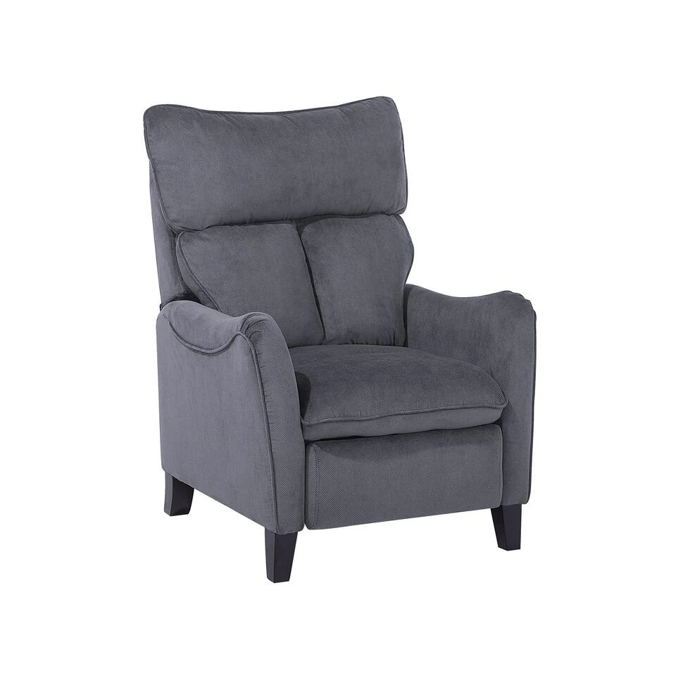 Beliani TV-fauteuil ROYSTON - Grijs Polyester 1 Beliani TV-fauteuil ROYSTON - Grijs Polyester