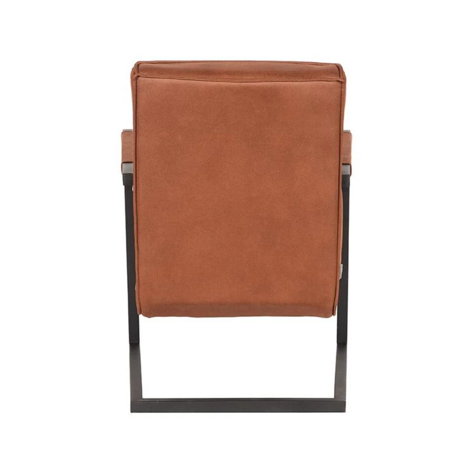 LABEL51 Fauteuil Milo - Cognac - Microfiber 4 LABEL51 Fauteuil Milo - Cognac - Microfiber - Afbeelding 4