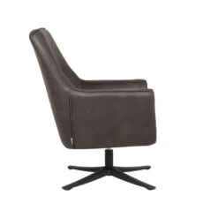 LABEL51 Fauteuil Tod - Antraciet - Microfiber -Woninginrichting Winkel 1000028430 0102