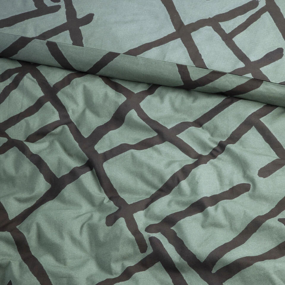 Damai Dekbedovertrek Kline - Bio Katoen - 240x200/220 Cm - Green 3 Damai Dekbedovertrek Kline - Bio Katoen - 240x200/220 Cm - Green - Afbeelding 3