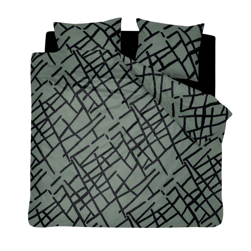 Damai Dekbedovertrek Kline - Bio Katoen - 240x200/220 Cm - Green 1 Damai Dekbedovertrek Kline - Bio Katoen - 240x200/220 Cm - Green