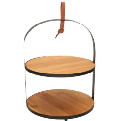 G. Wurm Etagere - 2-laags - Bamboe - B21 X H26 X D21 Cm