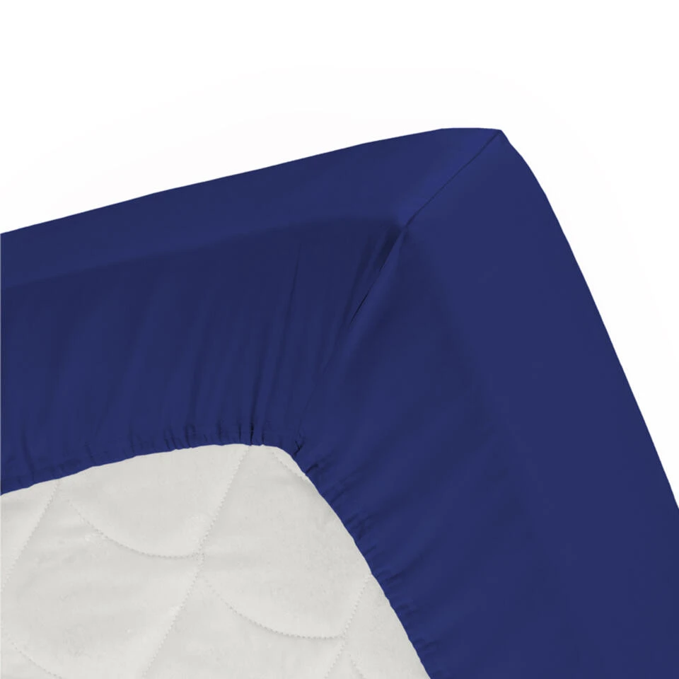Damai Hoeslaken Double Jersey (tot 25cm) - 180x220cm Of 200x200cm - Ultramarine 2 Damai Hoeslaken Double Jersey (tot 25cm) - 180x220cm Of 200x200cm - Ultramarine - Afbeelding 2