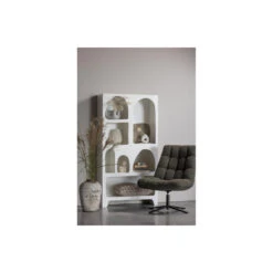 WOOOD Job Draaifauteuil - Teddy - Groen - 101x70x85 -Woninginrichting Winkel 1000031099 0102