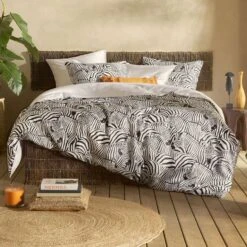De Witte Lietaer Dekbedovertrek Zebra - 260 X 240 Cm - Katoen Satijn -Woninginrichting Winkel 1000031352 0102