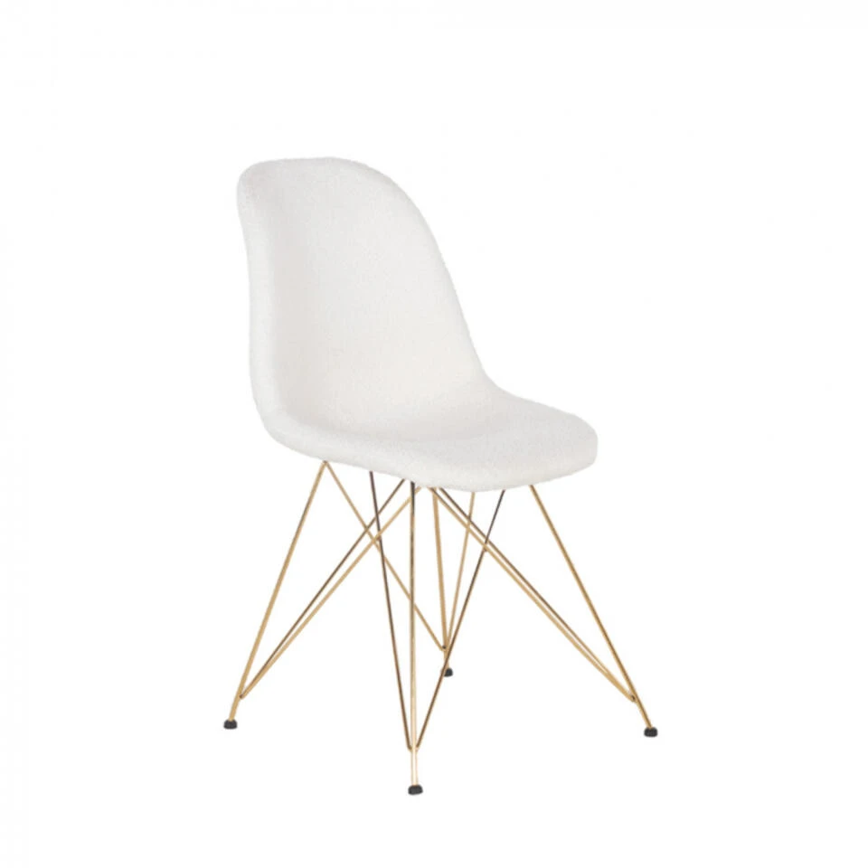 Giga Meubel Stoel Teddy Wit - Set Van 2 - 44x45x82,5cm - Jamie Luxe 2 Giga Meubel Stoel Teddy Wit - Set Van 2 - 44x45x82,5cm - Jamie Luxe - Afbeelding 2