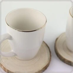 OTIX Mokken Set Wit Met Goud 200ml Porselein 6 Stuks DAISY -Woninginrichting Winkel 1000033122 0110