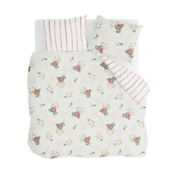 Walra - Dekbedovertrek Red Roses - 240x220 Cm - Off White