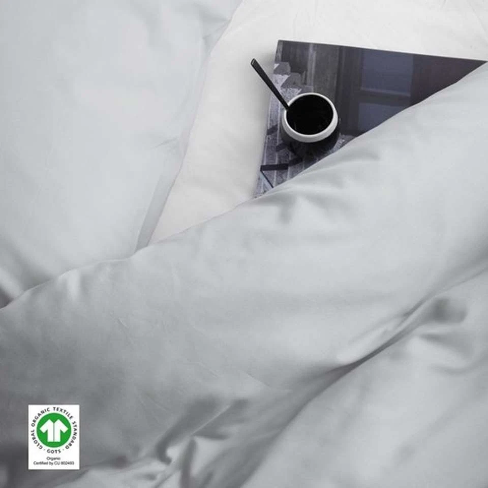Damai Dekbedovertrek Organic Satijn Light Grey-Lits-jumeaux (260 X 200/220 Cm) 4 Damai Dekbedovertrek Organic Satijn Light Grey-Lits-jumeaux (260 X 200/220 Cm) - Afbeelding 4