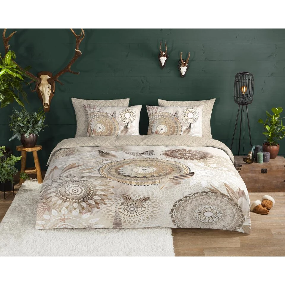 HIP Dekbedovertrek "Kaskae" - Zand - (200x220 Cm) 2 HIP Dekbedovertrek "Kaskae" - Zand - (200x220 Cm) - Afbeelding 2