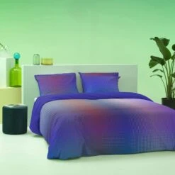 Damai Dekbedovertrek Rainbow - Satijn - 260x200/220 Cm - Violet -Woninginrichting Winkel 1000034577 0103