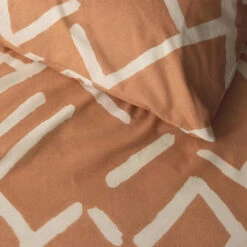 Damai Dekbedovertrek Kline - Katoen - 140x200/220 Cm - Caramel -Woninginrichting Winkel 1000035013 0102