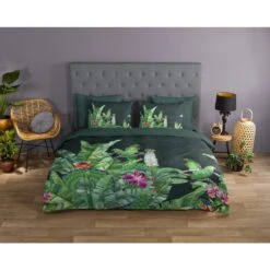 Good Morning Dekbedovertrek "Cato" - Groen - (240x220 Cm) -Woninginrichting Winkel 1000035856 0101