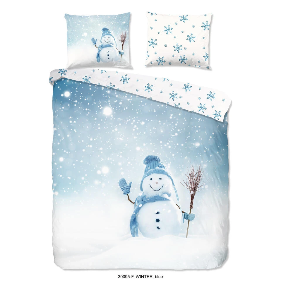 Good Morning Dekbedovertrek "Winter" - Blauw - (200x220 Cm) 1 Good Morning Dekbedovertrek "Winter" - Blauw - (200x220 Cm)