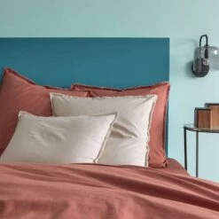 Matt & Rose Set Kussenslopen Terracotta - 50 X 70 Cm - Gewassen Katoen -Woninginrichting Winkel 1000038498 0103