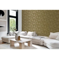 Origin Wallcoverings Eco-texture Vliesbehang - Grafisch 3D Motief - Goud -Woninginrichting Winkel 1000040387 0103
