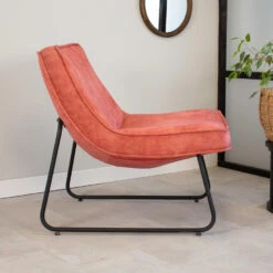 Fauteuil Lowen Velvet Roze - Stof - Roze -Woninginrichting Winkel 1000041960 0102