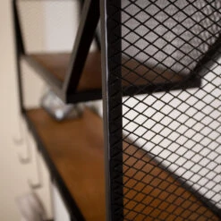 Industrieel Wandrek Olivia Mangohout Metaal 80x44 Cm 21,50x80x44 Cm -Woninginrichting Winkel 1000042276 0103