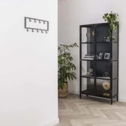 Hoyz - Kapstok Industrieel Met 9 Haken - Grijs - Wandkapstok 50cm -Woninginrichting Winkel 1000042627 0102