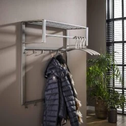 Hoyz - Kapstok Industrieel Met 12 Haken - Grijs - Wandkapstok 80cm Breed -Woninginrichting Winkel 1000042632 0101