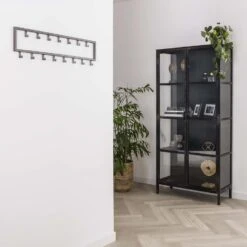 Hoyz - Kapstok Industrieel Met 15 Haken - Grijs - Wandkapstok 80cm -Woninginrichting Winkel 1000042644 0102