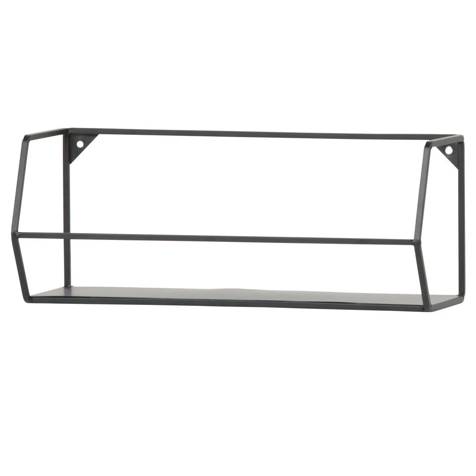 WOOOD Zeta Wandplank L - Metaal - Zwart - Set Van 2 3 WOOOD Zeta Wandplank L - Metaal - Zwart - Set Van 2 - Afbeelding 3