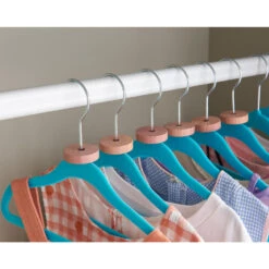 ACAZA 20 Stuks Kledinghangers Voor Kinderen Met Fluweel, Anti-slip, Blauw 6 ACAZA 20 Stuks Kledinghangers Voor Kinderen Met Fluweel, Anti-slip, Blauw -Woninginrichting Winkel 1000045923 0102