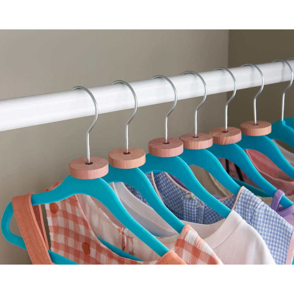 ACAZA 20 Stuks Kledinghangers Voor Kinderen Met Fluweel, Anti-slip, Blauw 3 ACAZA 20 Stuks Kledinghangers Voor Kinderen Met Fluweel, Anti-slip, Blauw - Afbeelding 3