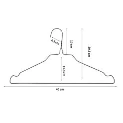 ACAZA Set Van 60 Metalen Kledinghangers, Fijne Dunne Kapstokken, Metaal -Woninginrichting Winkel 1000045926 0103