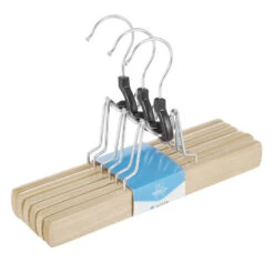 ACAZA Set Van 12 Massief Houten Kledinghangers, Anti-Slip Bescherming, Hout 7 ACAZA Set Van 12 Massief Houten Kledinghangers, Anti-Slip Bescherming, Hout -Woninginrichting Winkel 1000045940 0103