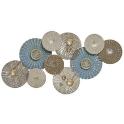 Beliani Wanddecoratie HASSIUM - Blauw Metaal