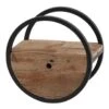 Industrieel Rond Wandrek Hout En Metaal Liv 30 Cm 25x30x30 Cm Hardhout