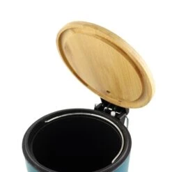 Orange85 Pedaalemmer Prullenbak Blauw 3 Liter Bamboe En Metaal -Woninginrichting Winkel 1000049514 0111