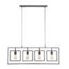 Hoyz - Hanglamp Met 4 Lampen - Turn Square - Grijs - 109cm Breed - Industrieel