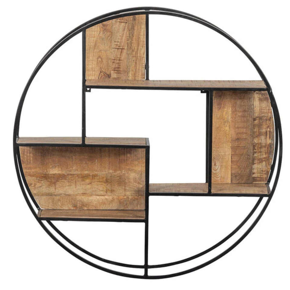 Wandrek 80cm - Mangohout - Bruin - Rond 1 Wandrek 80cm - Mangohout - Bruin - Rond