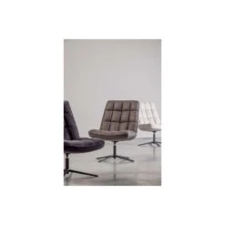 WOOOD Dirkje Draaifauteuil - Leerlook - Zwart - 101x70x85 6 WOOOD Dirkje Draaifauteuil - Leerlook - Zwart - 101x70x85 -Woninginrichting Winkel 1000052486 0102