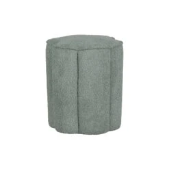 WOOOD Ollie Poef - Polyester - Aqua - 46x40x40 -Woninginrichting Winkel 1000052553 0103